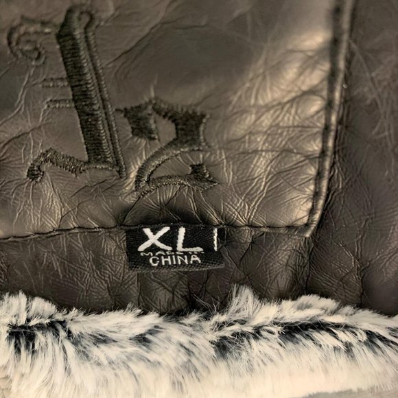 Jou Jou Juniors Hooded Faux-Leather Moto Jacket XL - Picture 6 of 10